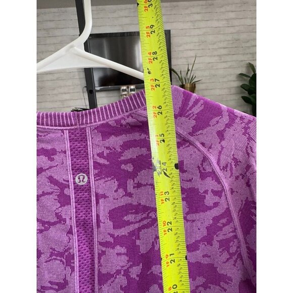 Lululemon Heathered Tender Violet Swiftly Tech Long Sleeve Crew Neck Top Size 8 - Picture 6 of 7